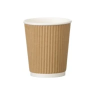 8oz Ripple Cups (Solid Colour - Black Red Brown) (500 Units Per Carton)