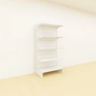 Premium Retail Display Shelves End Unit 1800 H x 900L x 505 D (White)