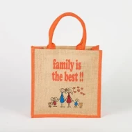# RBK 05 Family is the best - TOSSA Jute Gift Bag (100 gm. Per Unit)
