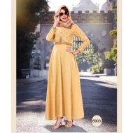 Indian Long Gown - Beige