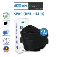 Jadi Care KF94 Black Colour 20 Pcs 4 Layers of Filtering Disposable Face Masks (Non-medical   PPE)