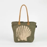 # AB 38 Unlaminated - TOSSA Fashion Jute Bag - Shell print/green (25 Units Per Carton)