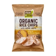 RICEUP - BIO ORGANIC RICE CHIPS with MILLET & SUNFLOWER 25g (54 Units Per Carton)