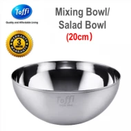 [TOFFI] 28cm Salad Mixing Bowl  Mangkuk Dalam- Toffi Stainless Steel (K5520)