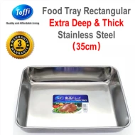 [TOFFI] 35cm Extra Deep & Thick Tray Stainless Steel (K7335)