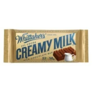 WHITTAKER'S Slabs Creamy Milk 50gm Pack  (10 units perCarton)