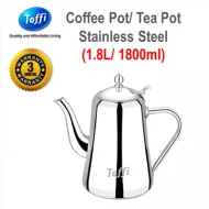 [TOFFI] 1.8L Coffee  Tea Pot Stainless Steel  Tehko Bekas Kopi Teh- Hotel Meeting Function Standard (B9818)