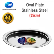 [TOFFI] 35cm Oval Plate Stainless Steel  Steam Fish  Seafood Plate(K8035)