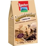 LOACKER Quadratini Cappucino 220gm Pack (18 Units Per Carton)