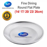 [TOFFI] 26cm Flat  Round Plate Stainless Steel (K7226)