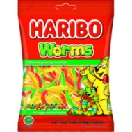 HARIBO Gummies Worms 80gm Pack (24 Units Per Carton)