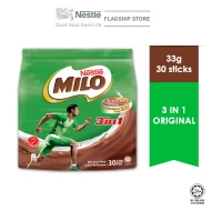 NESTLE MILO 3IN1 ACTIV-GO CHOCOLATE MALT POWDER 30 Sticks 33g x 16 packs (16 Units Per Carton)