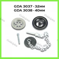 Goldolphin Basin Waste complete with Plug & Brass Chain 32mm 40mm