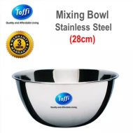 [TOFFI] 28cm Deep Mixing Bowl Stainless Steel (K6328)