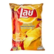 Lays HOT CHILI SQUID Flavour Ridged Potato Chips 50g