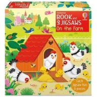 Usborne Book and 3 Jigsaws on the  Farm ISBN: 9781474988896