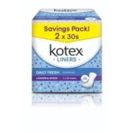 [PRE ORDER ONLY ETA 12-14 Working Days] KOTEX FRESH LINERS LONGER & WIDER 30S X 2