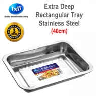 [TOFFI] 40cm Deep Rectangular Tray Stainless Steel (K0440)