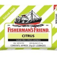 FISHERMAN'S FRIEND Sugar Free Citrus 25gm Pack (24 Units Per Carton)