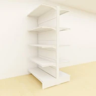 Premium Retail Display Shelves Island Unit 2100 H x 1200L x 930 D (White)