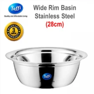 [TOFFI] 28cm Basin Extra Thick 0.06cm Stainless Steel (K4428)