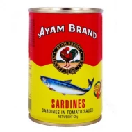AYAM BRAND SARDINES IN TOMATO SAUCE 425G (OVAL) 24 X 425G