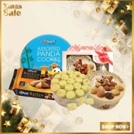 [MyEmart CHRISMAST GIFT] Danish Cookies Gift Set   Assorted Panda Cookies   Bellco Belgium Cookies   Danish Bear Cookies   Melting Almond   Set2