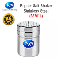 [TOFFI] L Size Holes Salt & Paper  Cheese Powder  Cocoa Powder  Herbs Seasoning Shaker Stainless Steel (B4703)