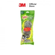 3M Scotch Brite Stainless Steel Metallic Spiral Ball (3 Pcs Pack)