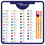 Stabilo Fineliner 0.4mm Point - 10 pcs  Box ( 88\55 Violet )