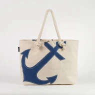# RB 118 BLUE - TOSSA Fashion Cotton Bag /Anchor (25 Units Per Carton)
