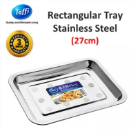 [TOFFI] 27cm Rectangular Tray Stainless Steel (K0227)