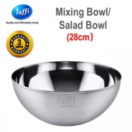 [TOFFI] 28cm Salad Mixing Bowl  Mangkuk Dalam- Toffi Stainless Steel  (K5528)