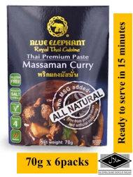 BLUE ELEPHANT MASSAMAN CURRY PASTE 70G X 6