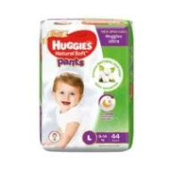 [PRE ORDER ONLY ETA 12-14 Working Days] HUGGIES NATURAL SOFT PANTS SJP L 44S